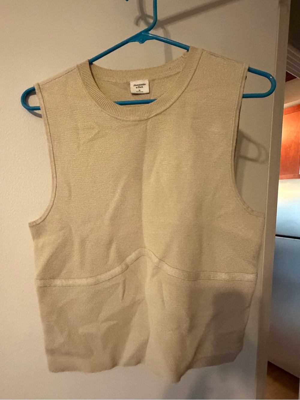 Abercrombie Sleeveless Knit Top - Cream Women’s Shirt